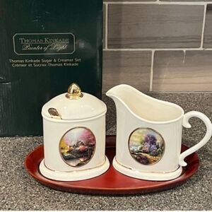 Thomas Kinkade sugar and creamer set